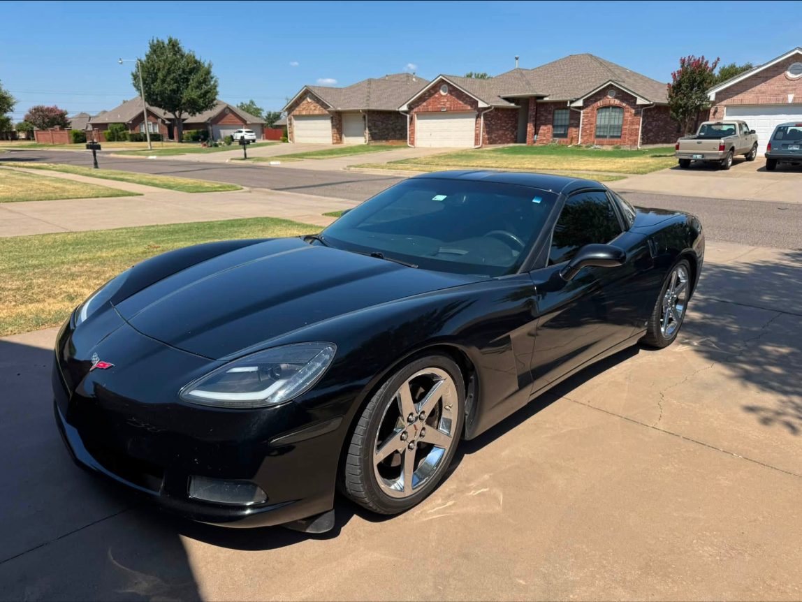 Black C6 Corvette after a full exterior detail